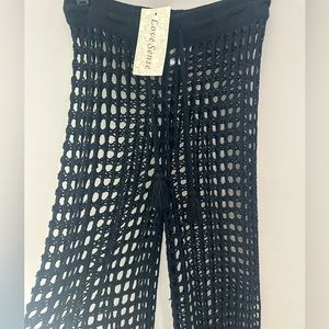 Womens Crochet Net Hollow Out Beach Pants Bathing Suit Bikini Swimsuit Cover Up